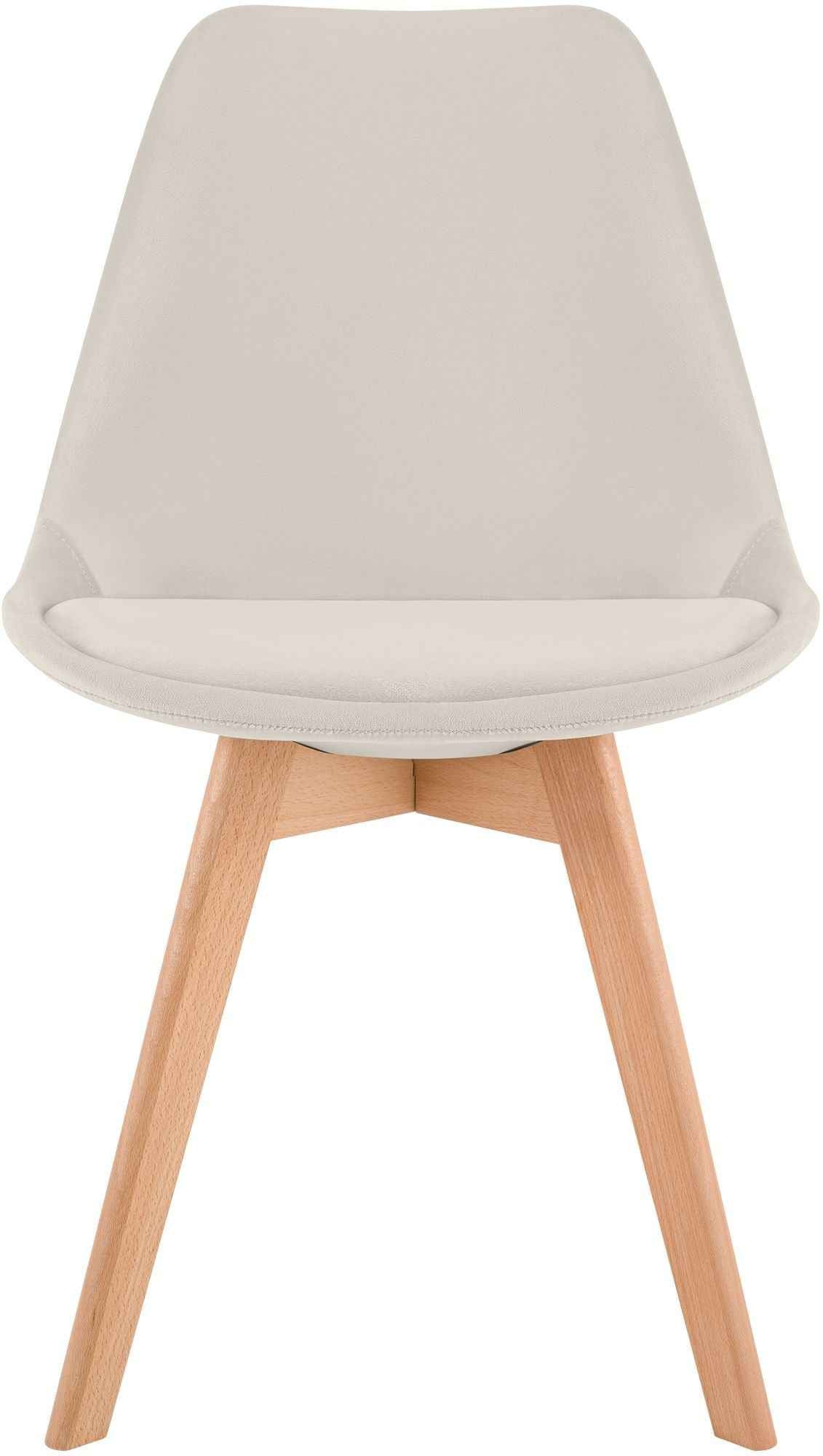 4er Set Stuhl Linares Samt beige