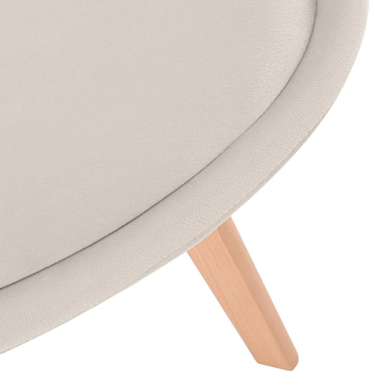 4er Set Stuhl Linares Samt beige