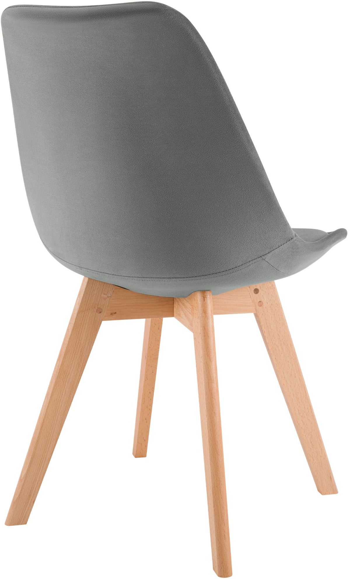 Eetkamerstoel Linares grijs,Fluweel grau