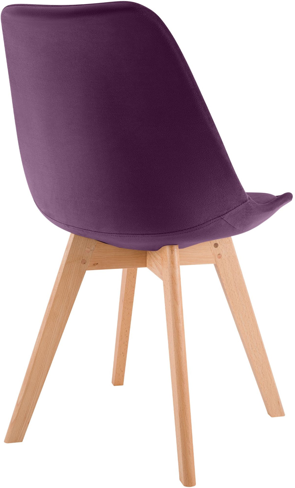 Eetkamerstoel Linares purper,Fluweel lila