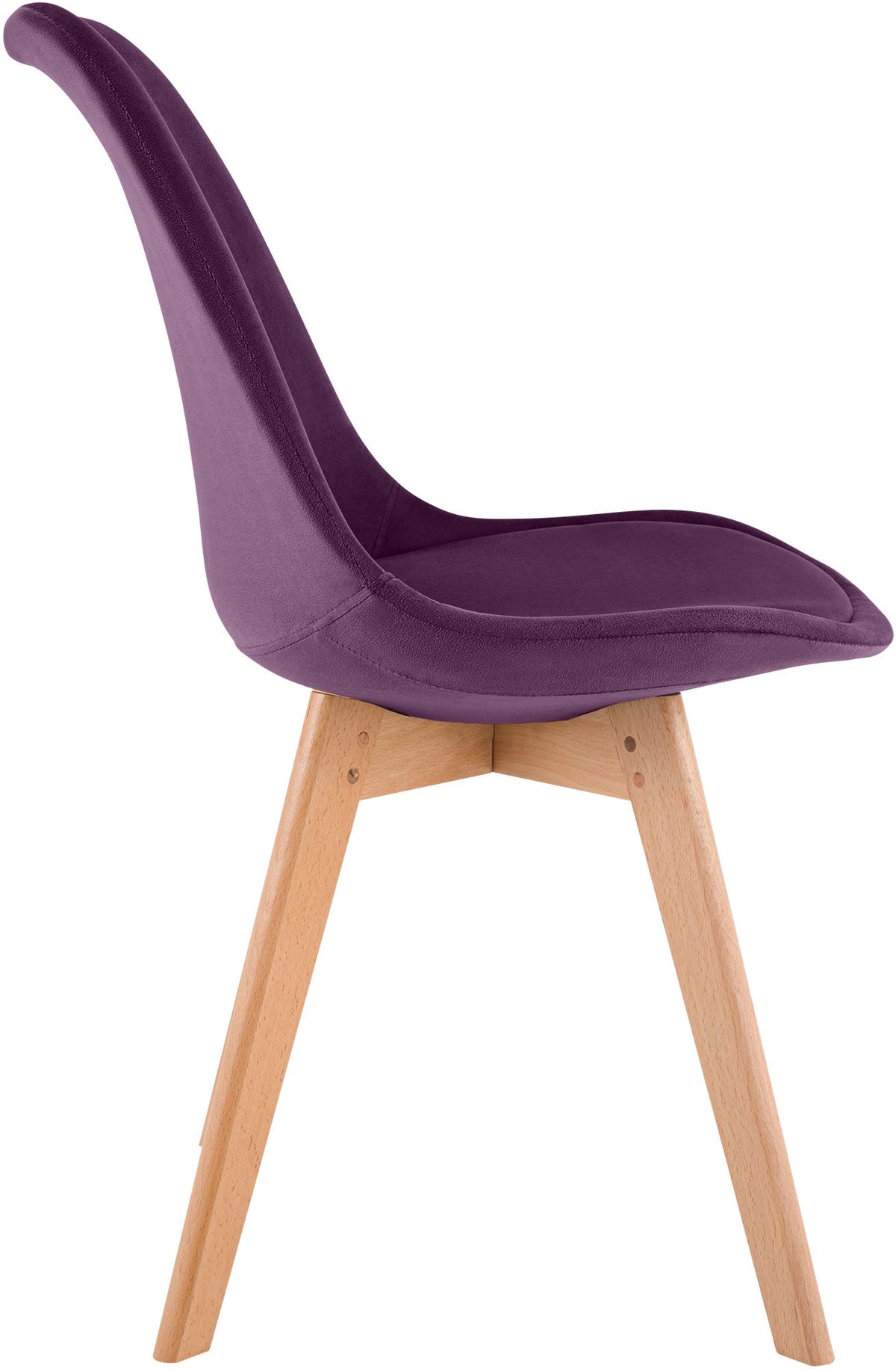 Eetkamerstoel Linares purper,Fluweel lila