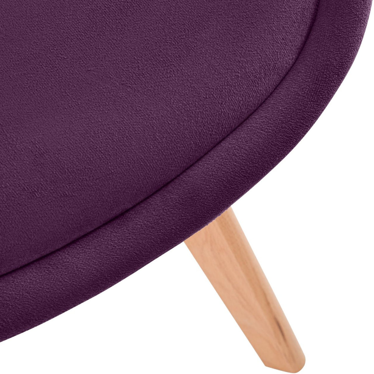 Eetkamerstoel Linares purper,Fluweel lila