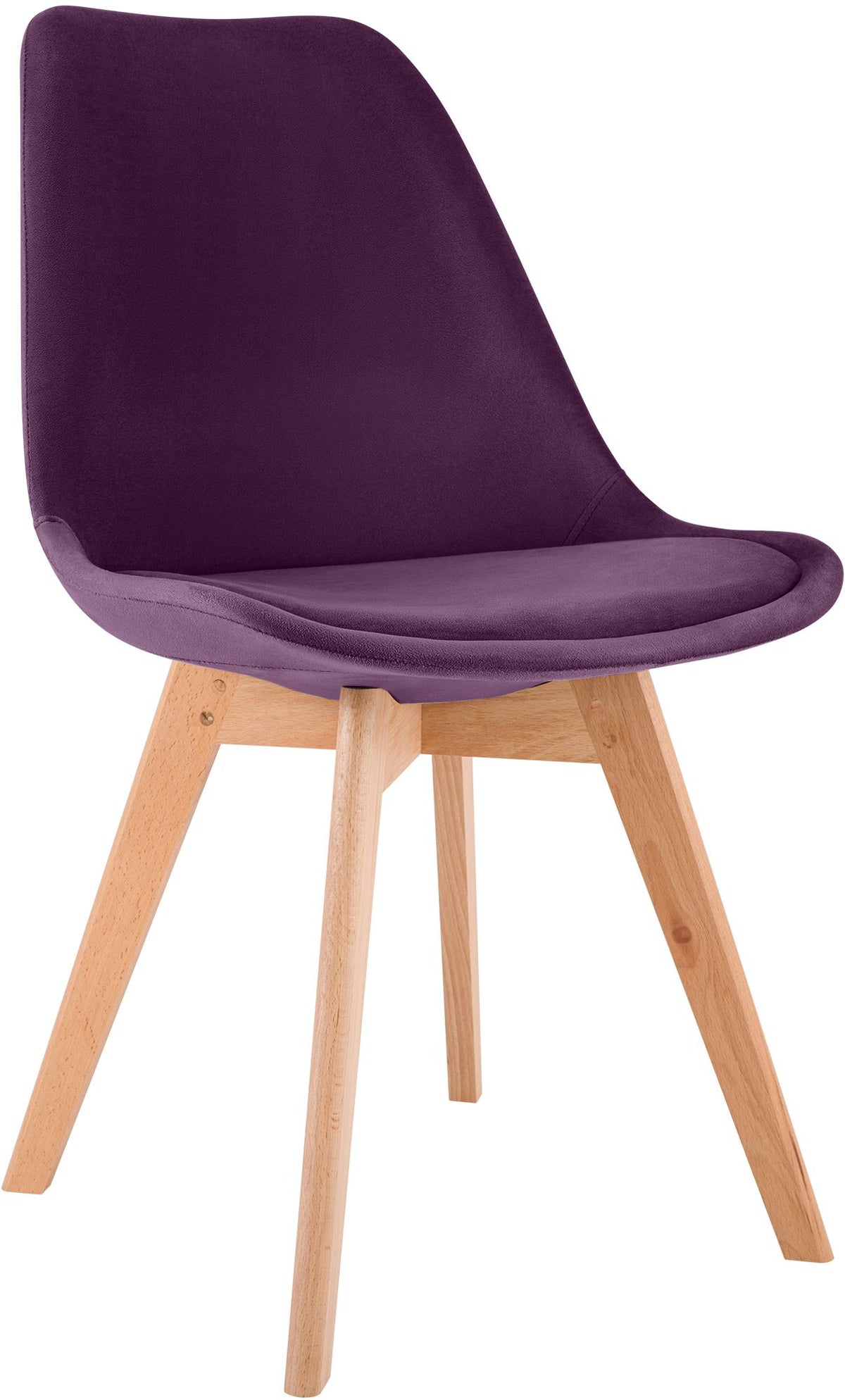 Eetkamerstoel Linares purper,Fluweel lila