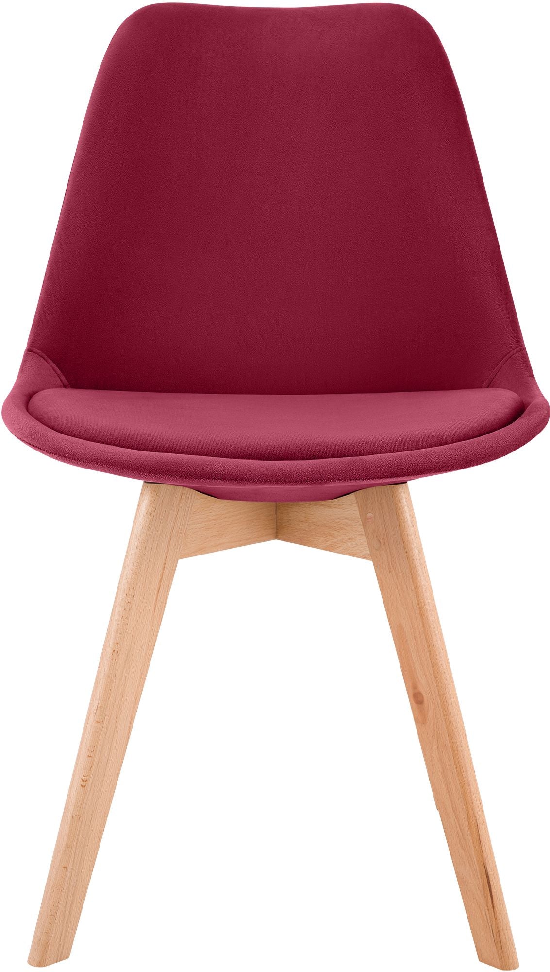4er Set Stuhl Linares Samt rot