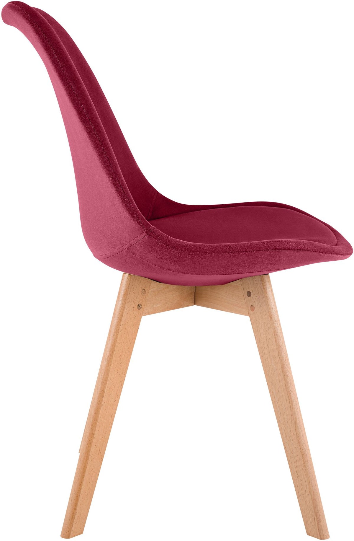 Eetkamerstoel Linares rood,Fluweel rot