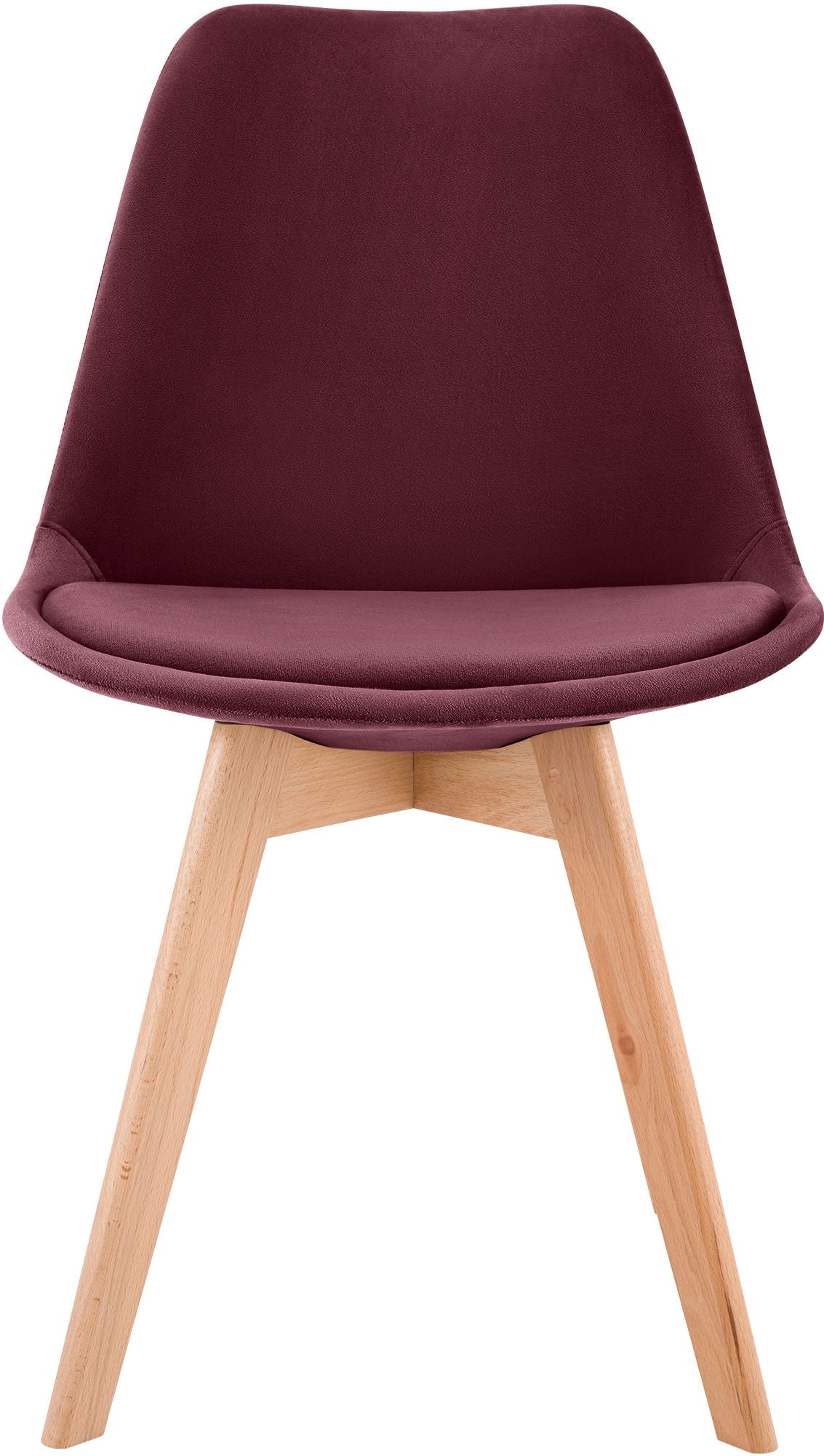 Eetkamerstoel Linares bordeauxrood,Fluweel bordeauxrot