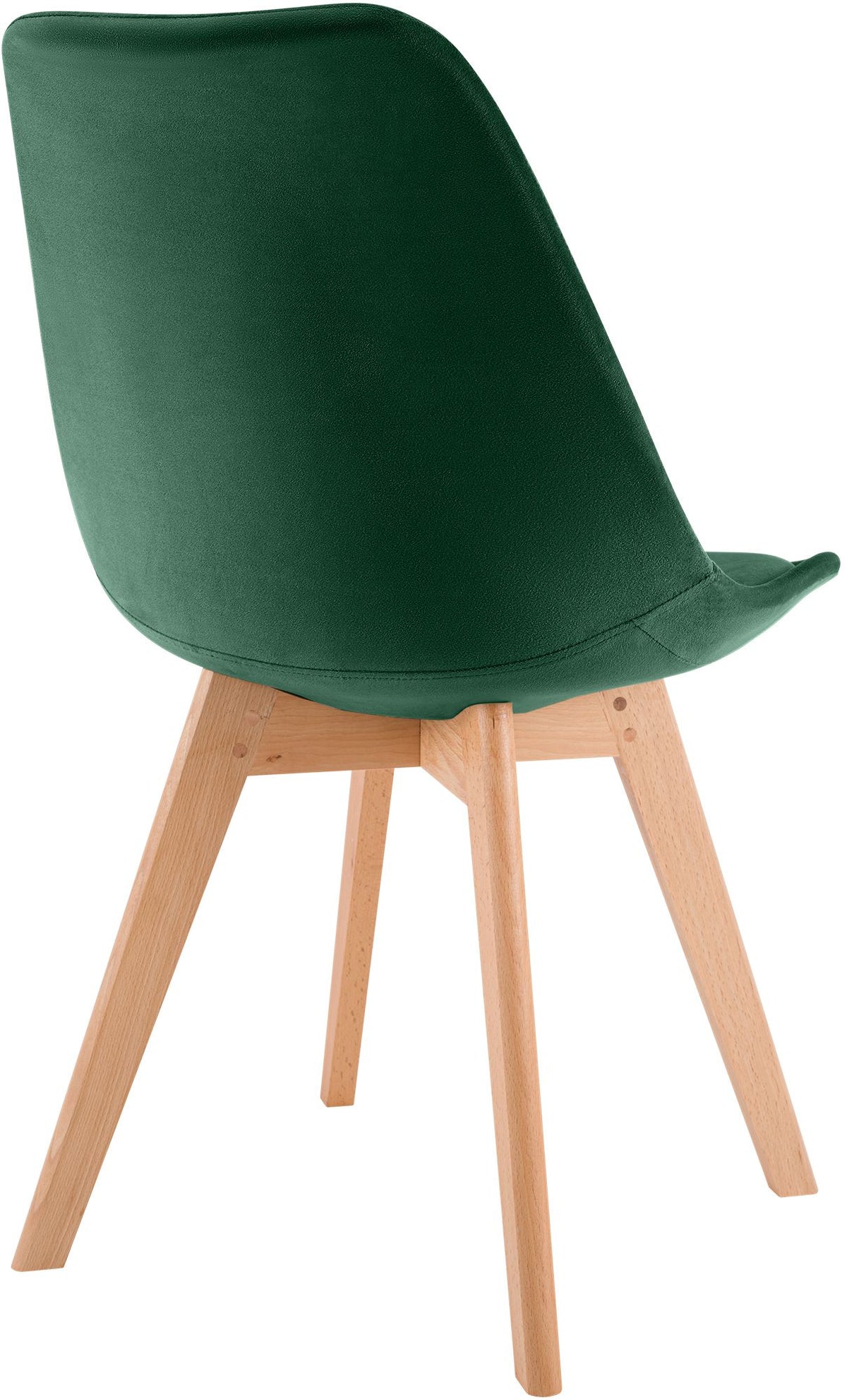 4er Set Stuhl Linares Samt grün