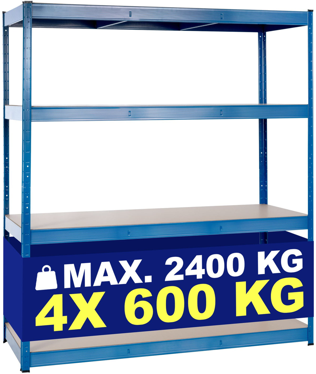 Zware stellingkast 160 x 180 x 60 cm blauw blau