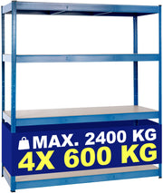 Zware stellingkast 160 x 180 x 60 cm blauw blau
