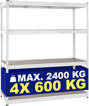 Zware stellingkast 160 x 180 x 60 cm wit weiß