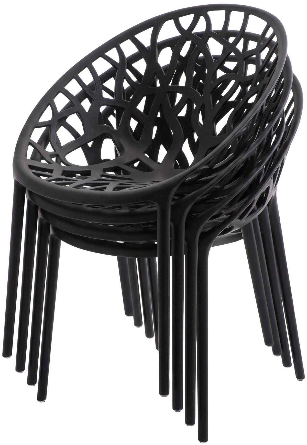 Tuinmeubelset Avara met 4 stoelen zwart schwarz