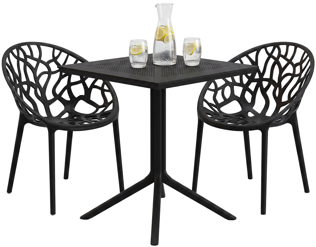 Tuinset Avara met 2 stoelen zwart schwarz