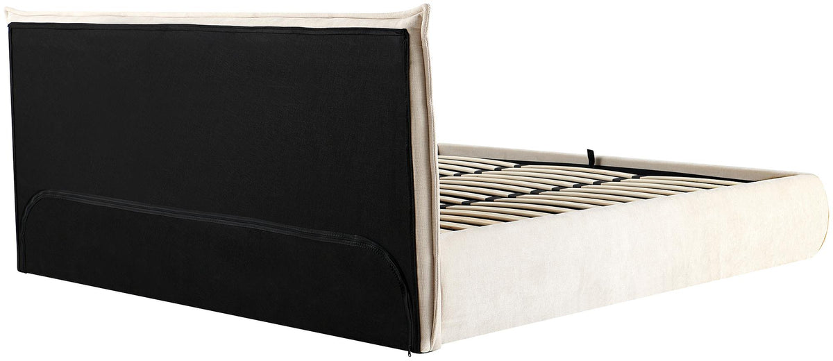 Bett Mirka 180x200 cm Stoff creme