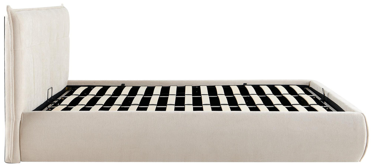 Bett Mirka 180x200 cm Stoff creme
