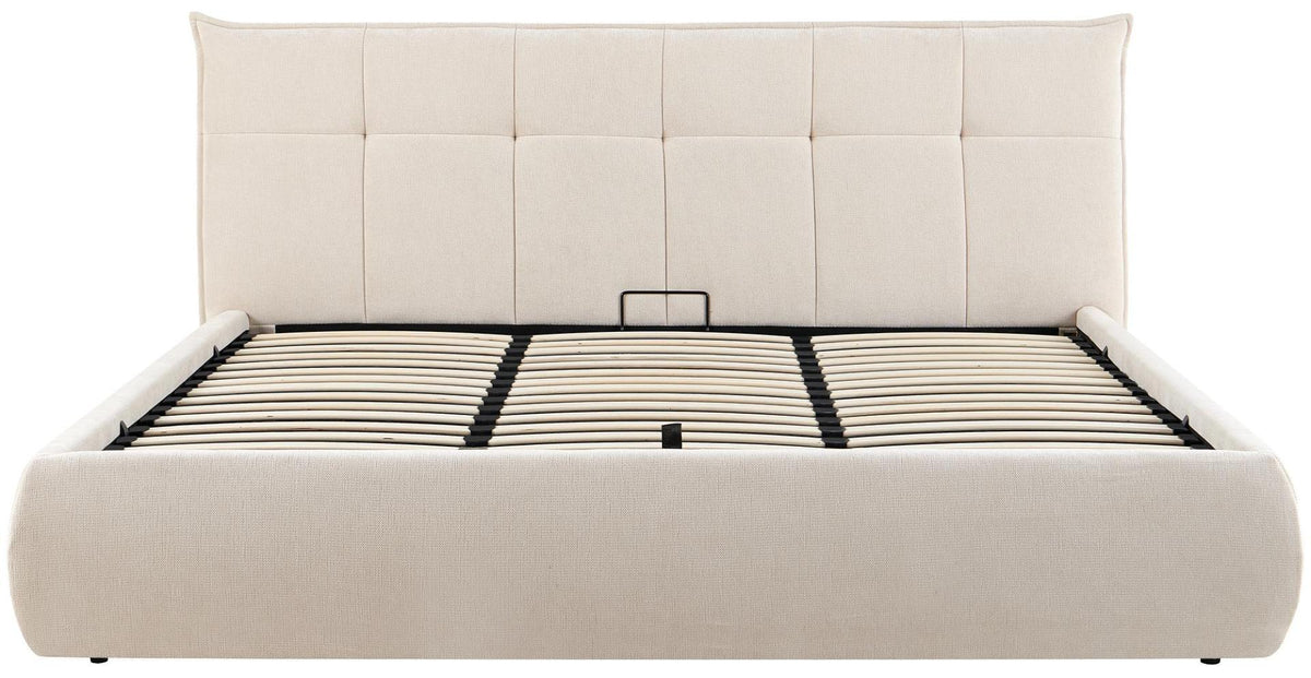 Bett Mirka 180x200 cm Stoff creme