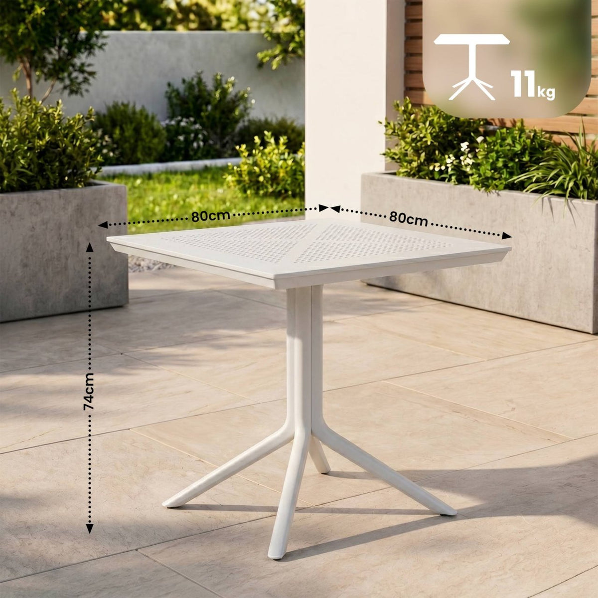 Tuintafel Lenval wit weiß