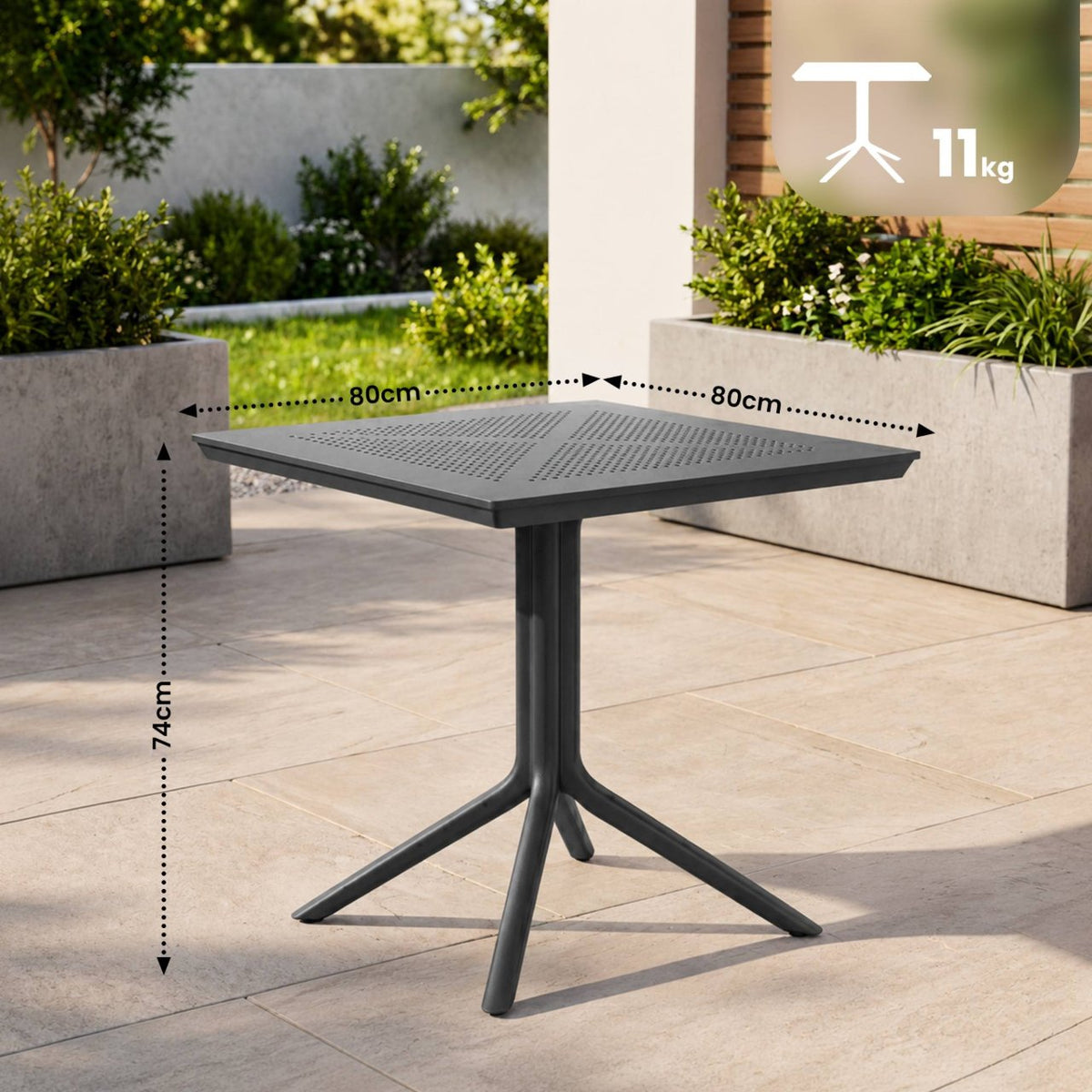 Tuintafel Lenval donkergrijs dunkelgrau