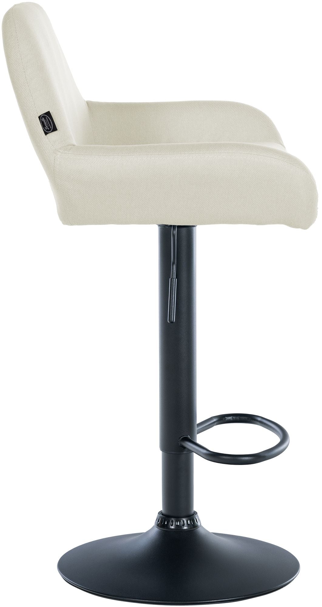 Set van 2 barkrukken Braga stof creme,zwart creme