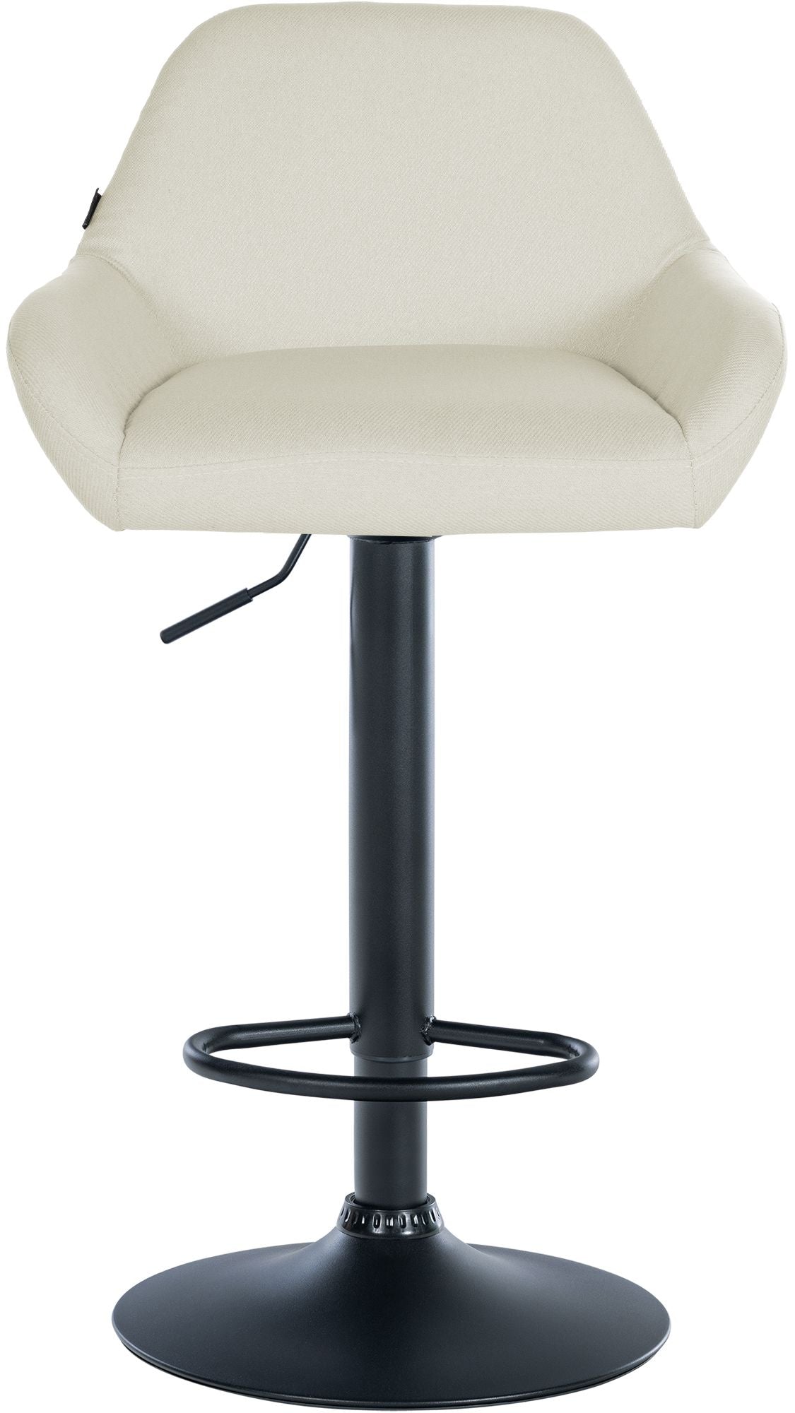 Set van 2 barkrukken Braga stof creme,zwart creme