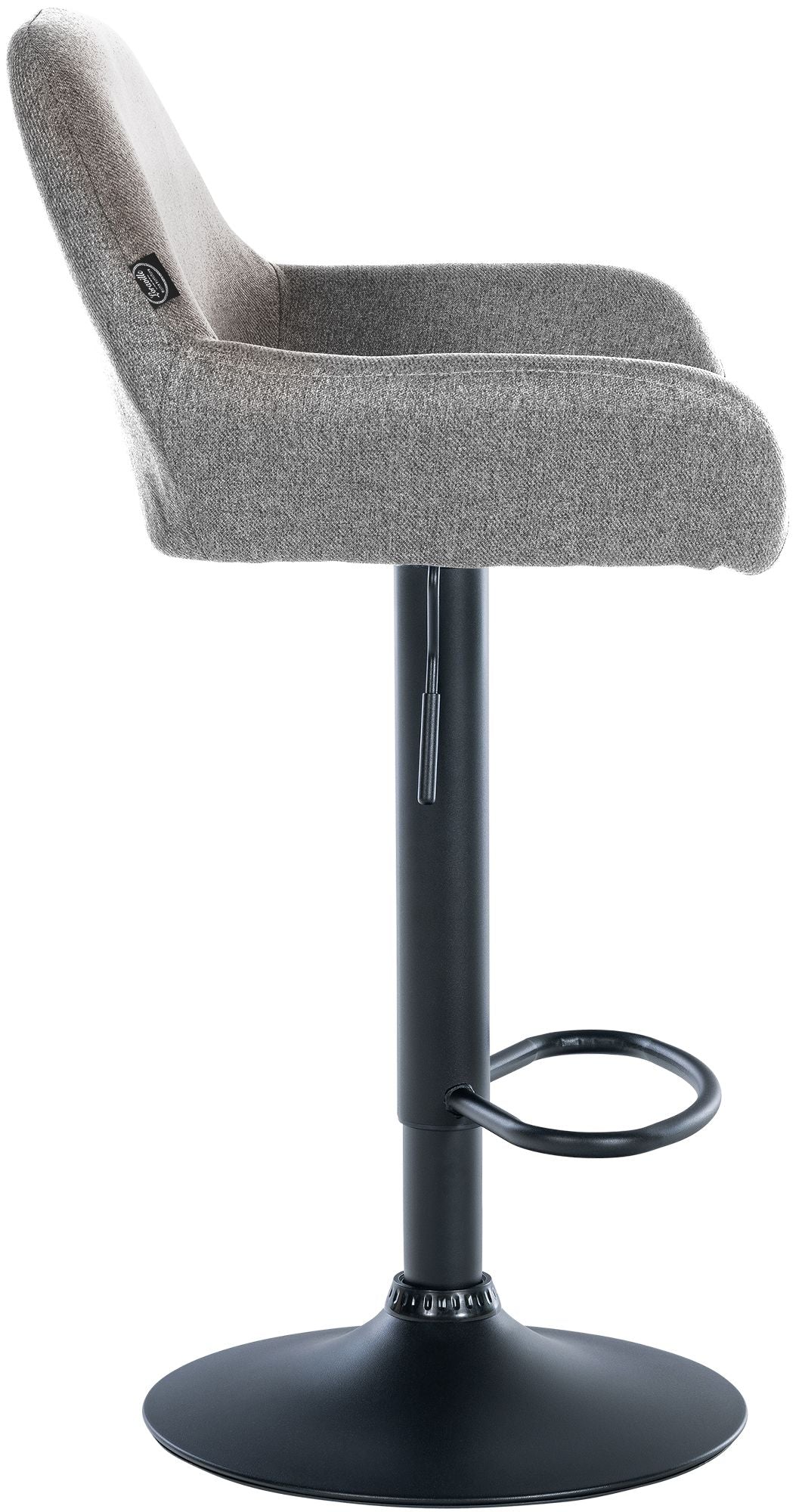 Set van 2 barkrukken Braga stof grijs,zwart grau