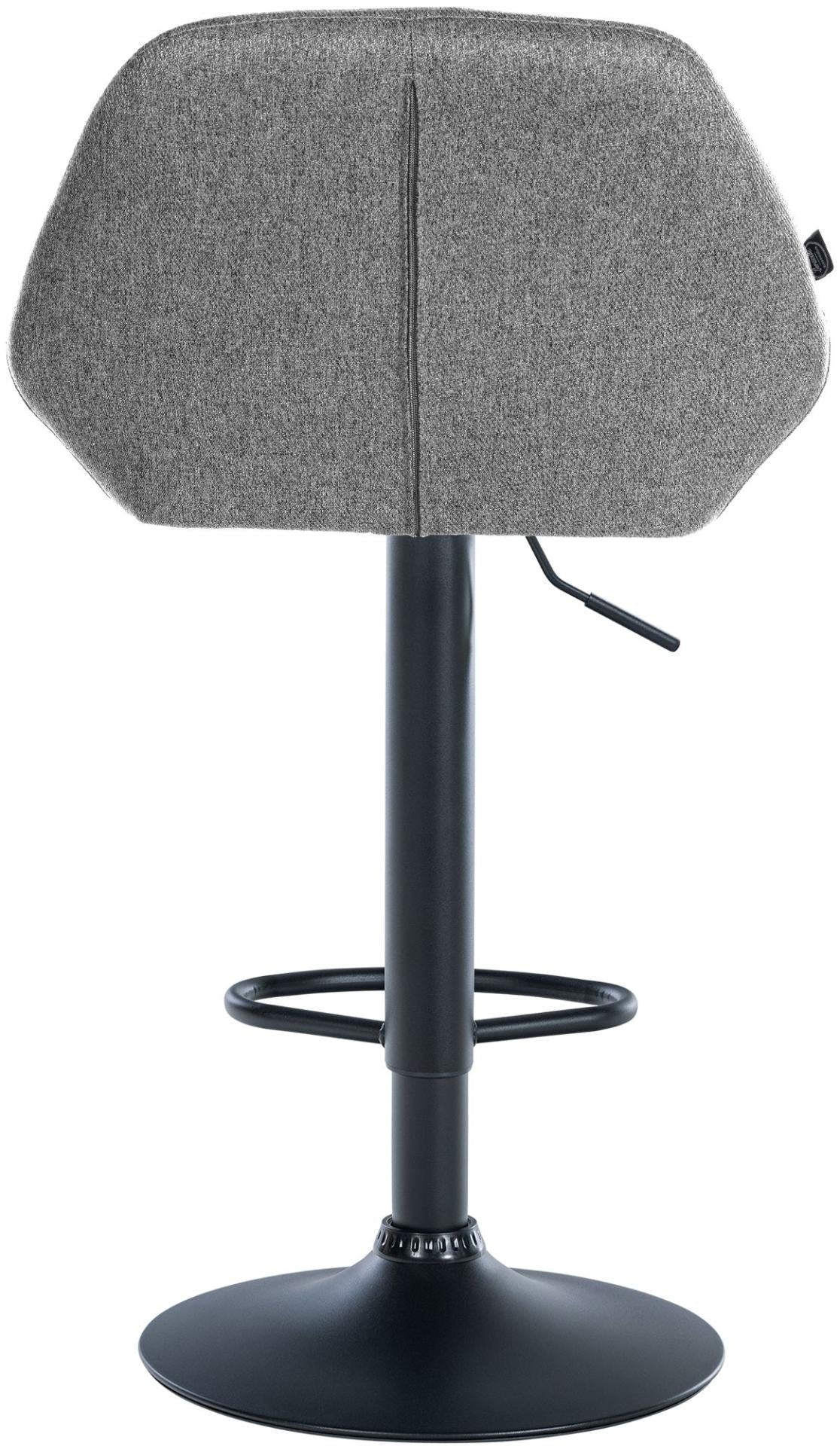 Set van 2 barkrukken Braga stof grijs,zwart grau