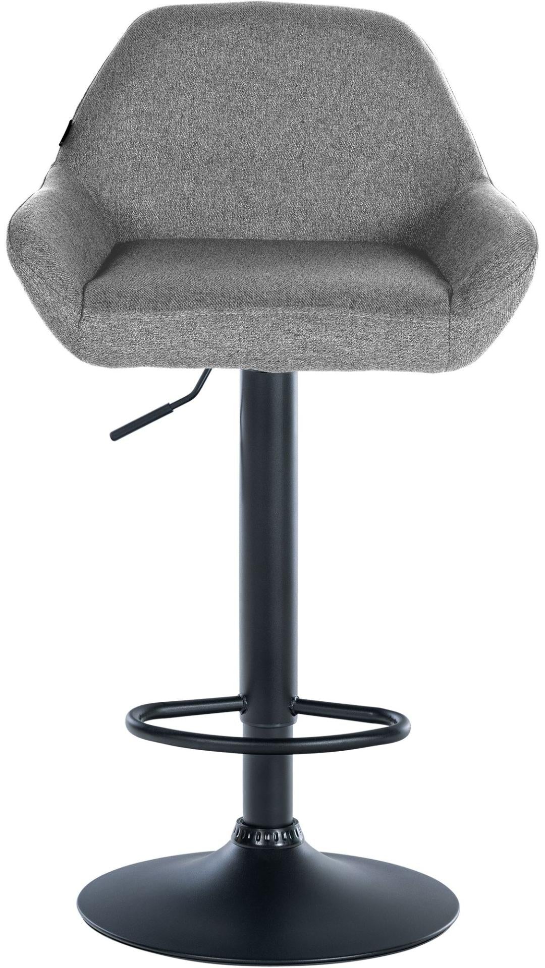 Set van 2 barkrukken Braga stof grijs,zwart grau