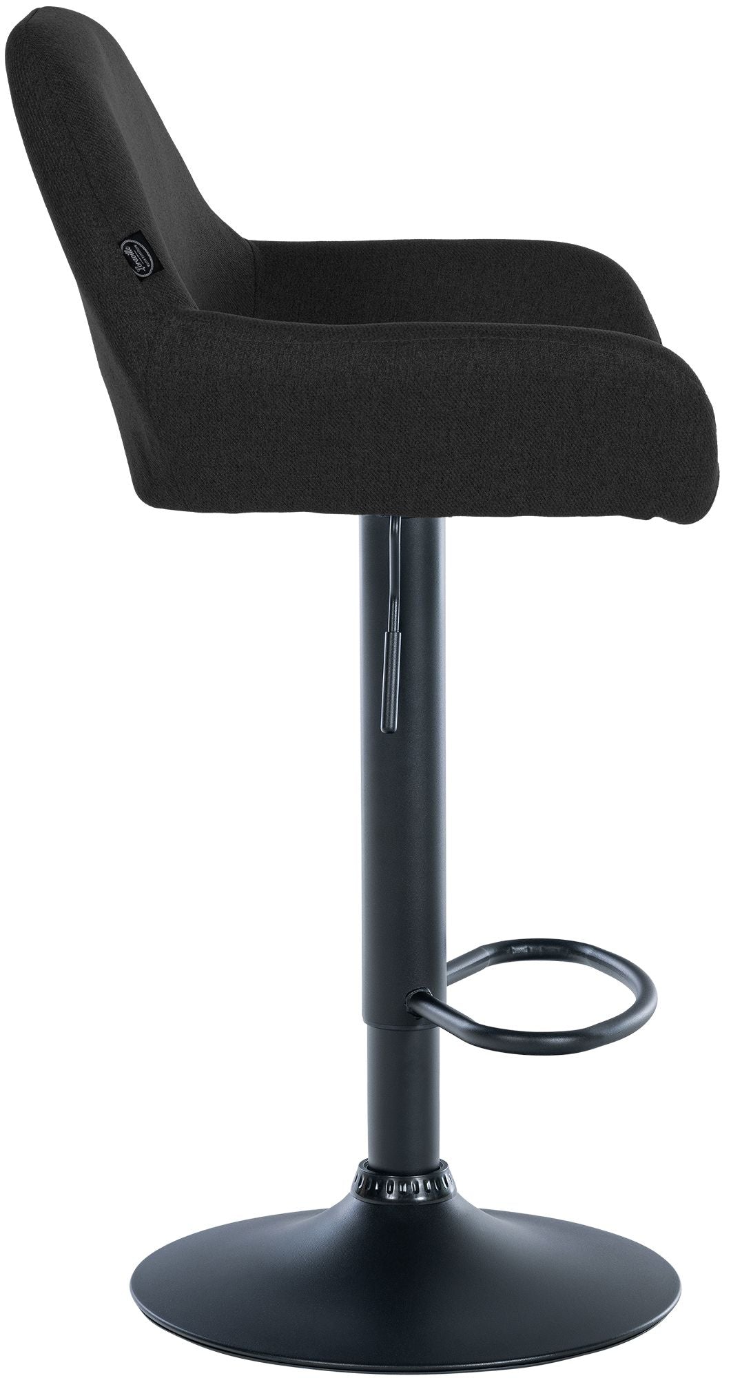 Set van 2 barkrukken Braga stof zwart,zwart schwarz