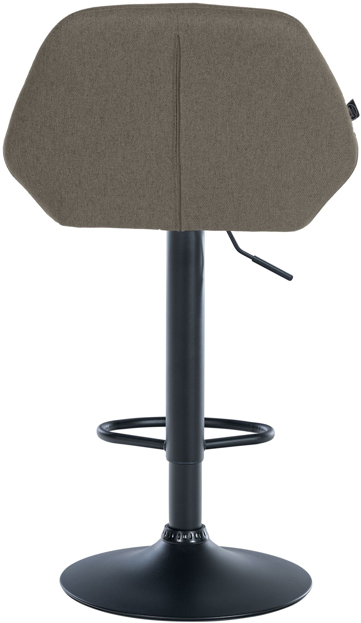 Set van 2 barkrukken Braga stof taupe,zwart taupe