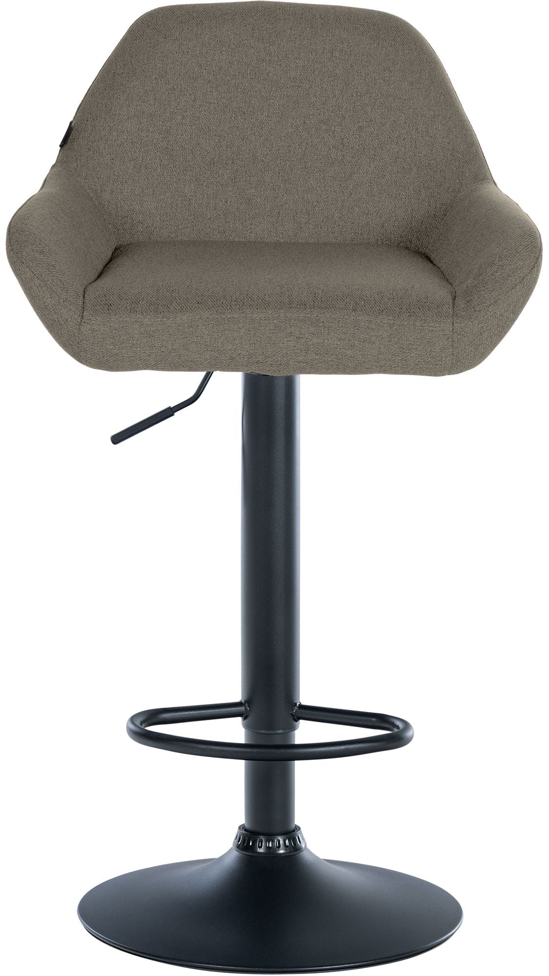 Set van 2 barkrukken Braga stof taupe,zwart taupe
