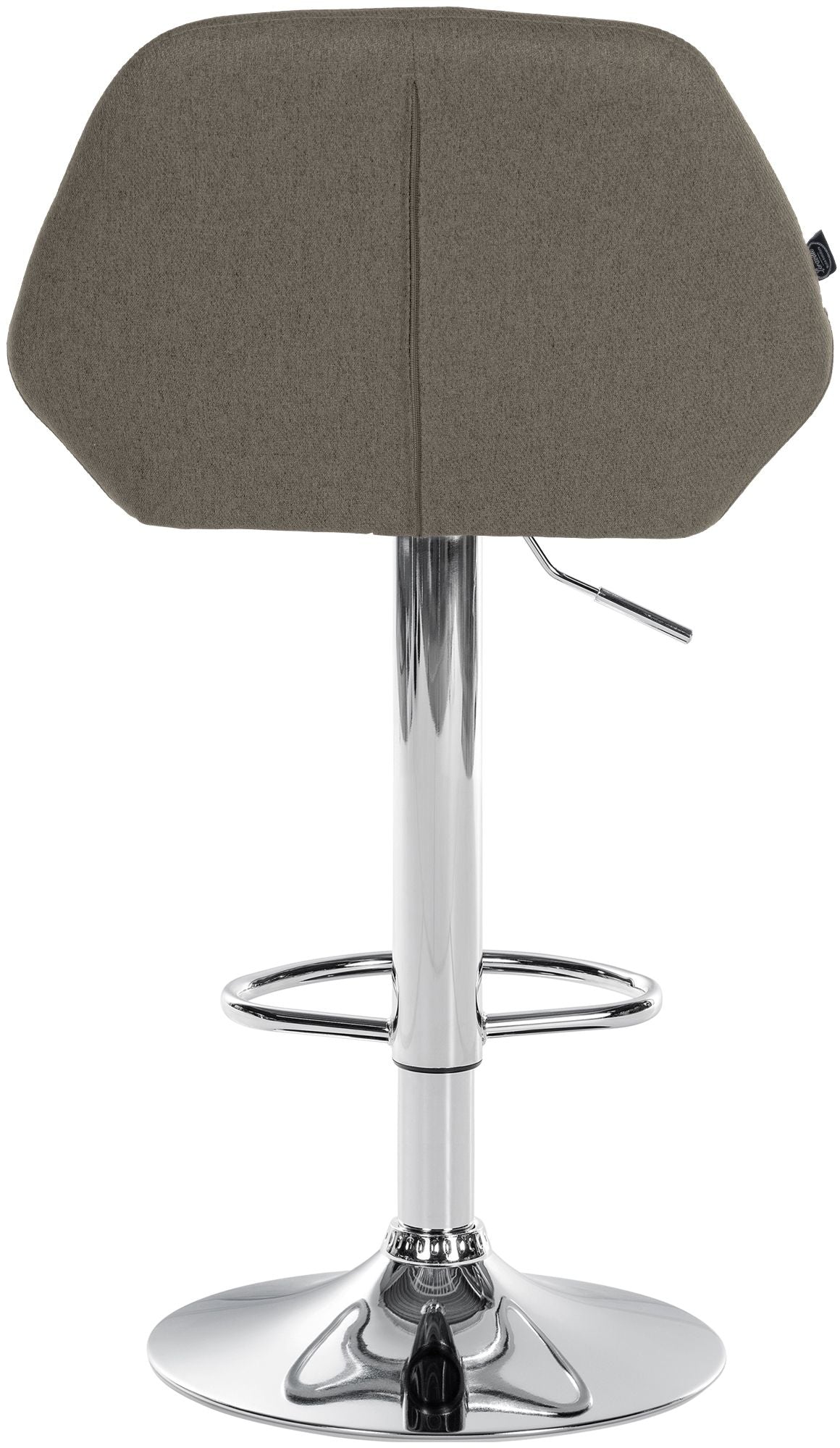 Set van 2 barkrukken Braga stof taupe,chroom taupe