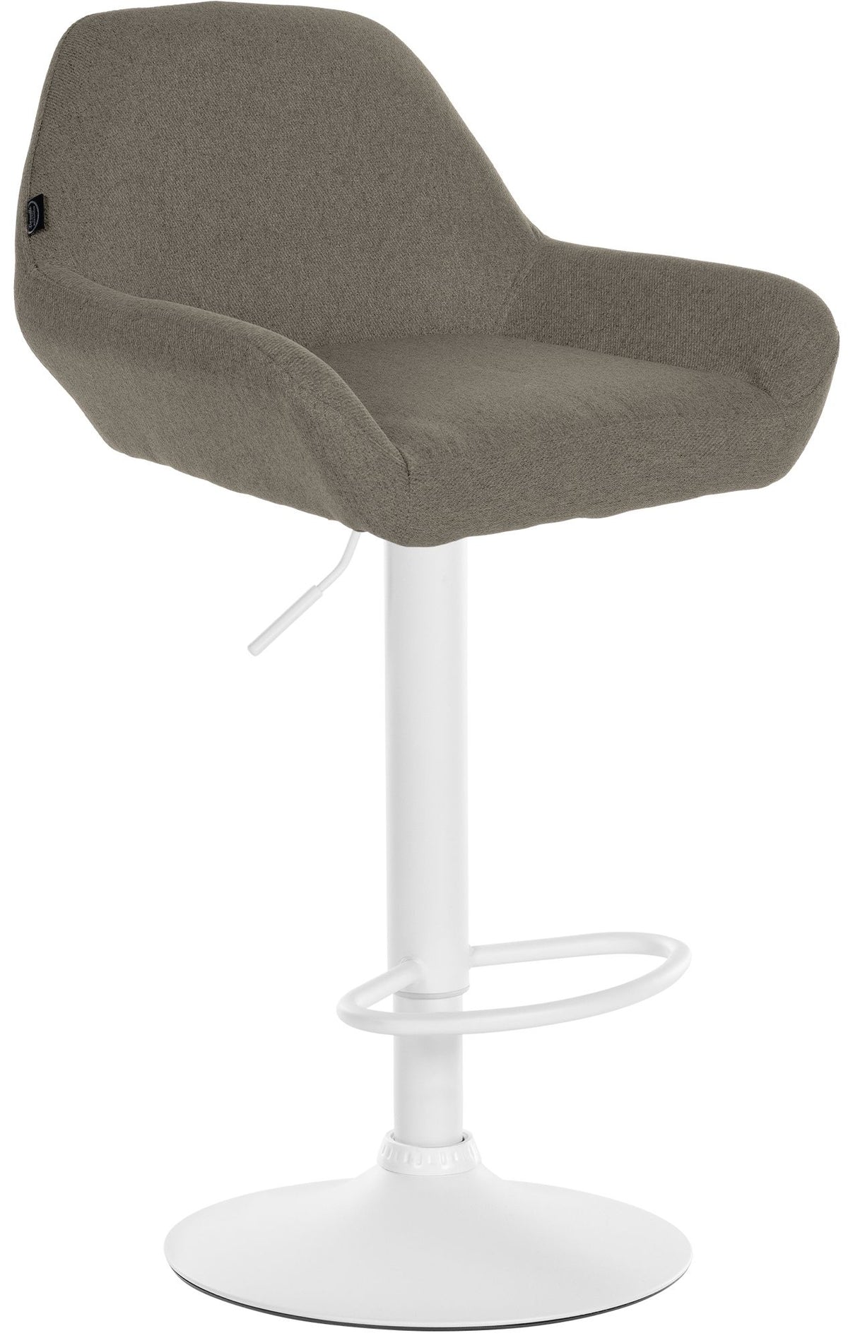Barkruk Braga stof taupe,wit taupe