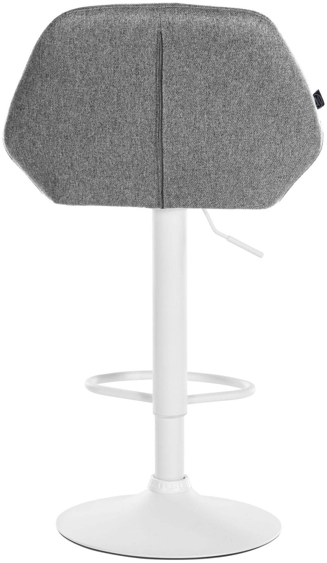 Set van 2 barkrukken Braga stof grijs,wit grau