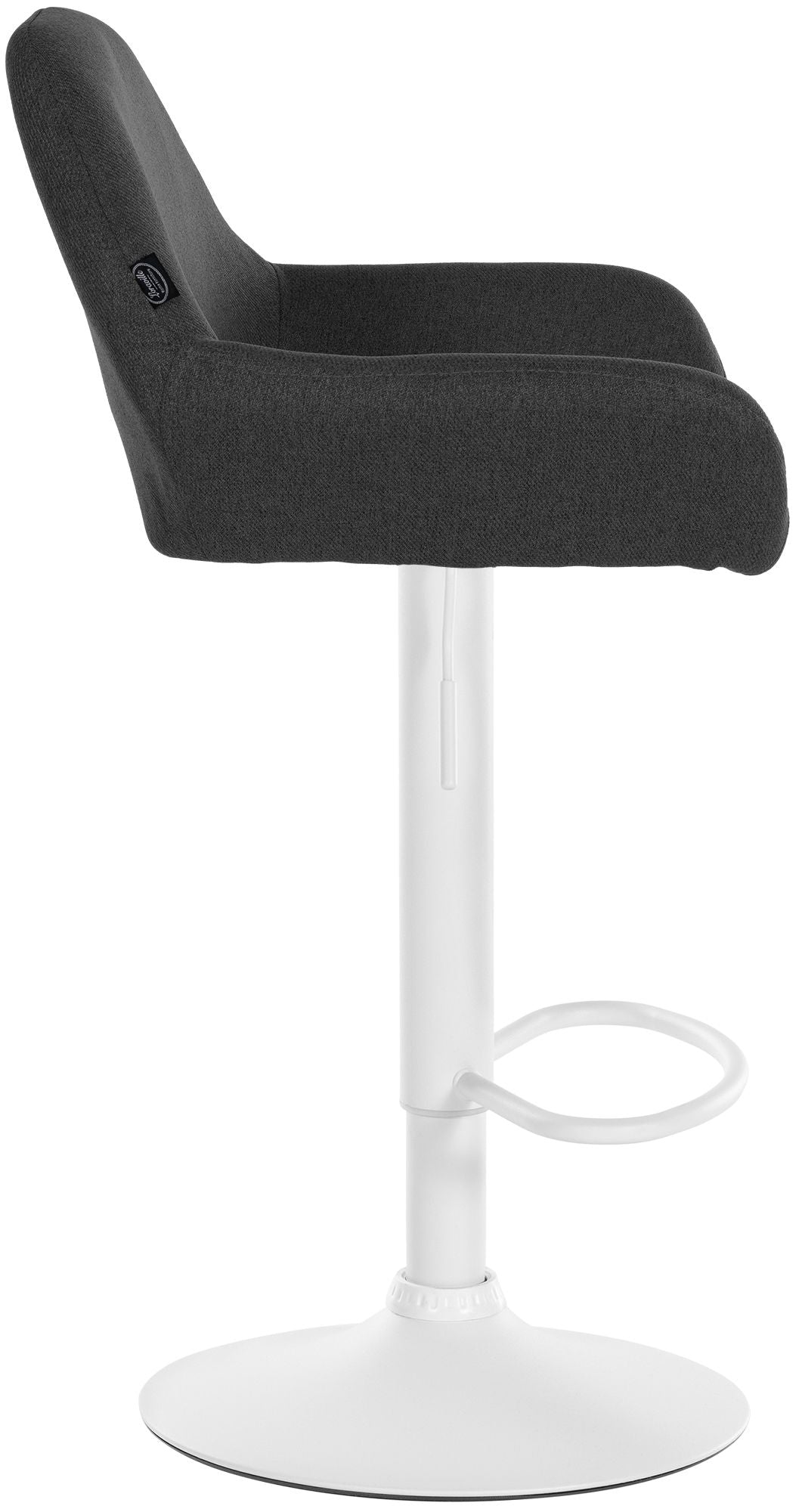 Set van 2 barkrukken Braga stof donkergrijs,wit dunkelgrau