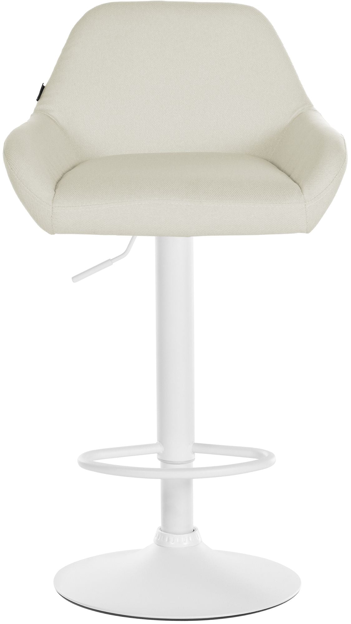 Set van 2 barkrukken Braga stof creme,wit creme