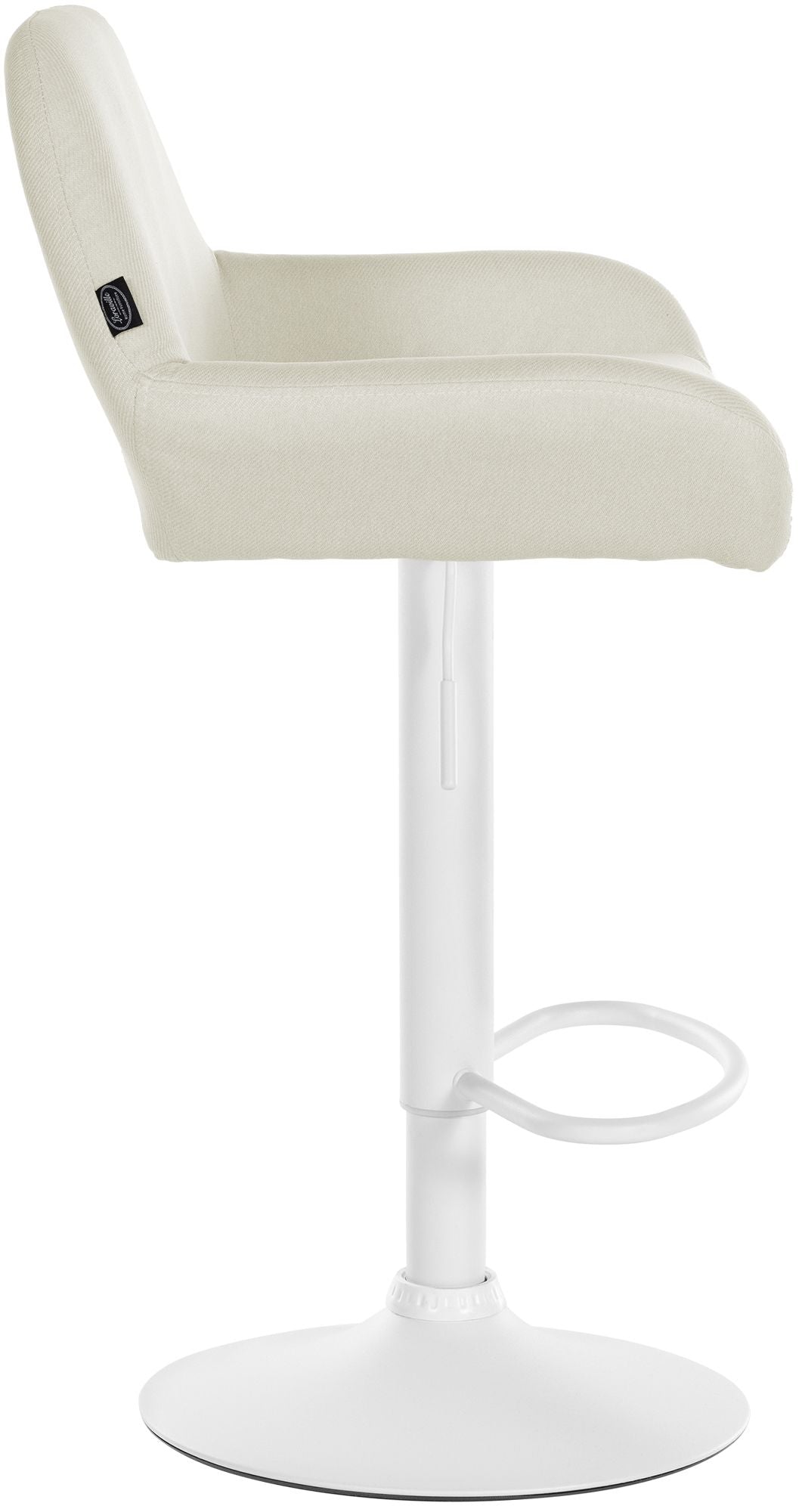 Set van 2 barkrukken Braga stof creme,wit creme