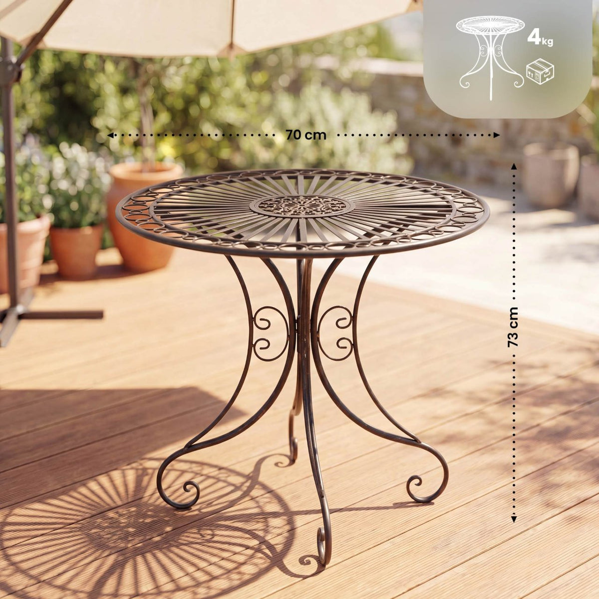 Tuintafel Hari bronzen bronze