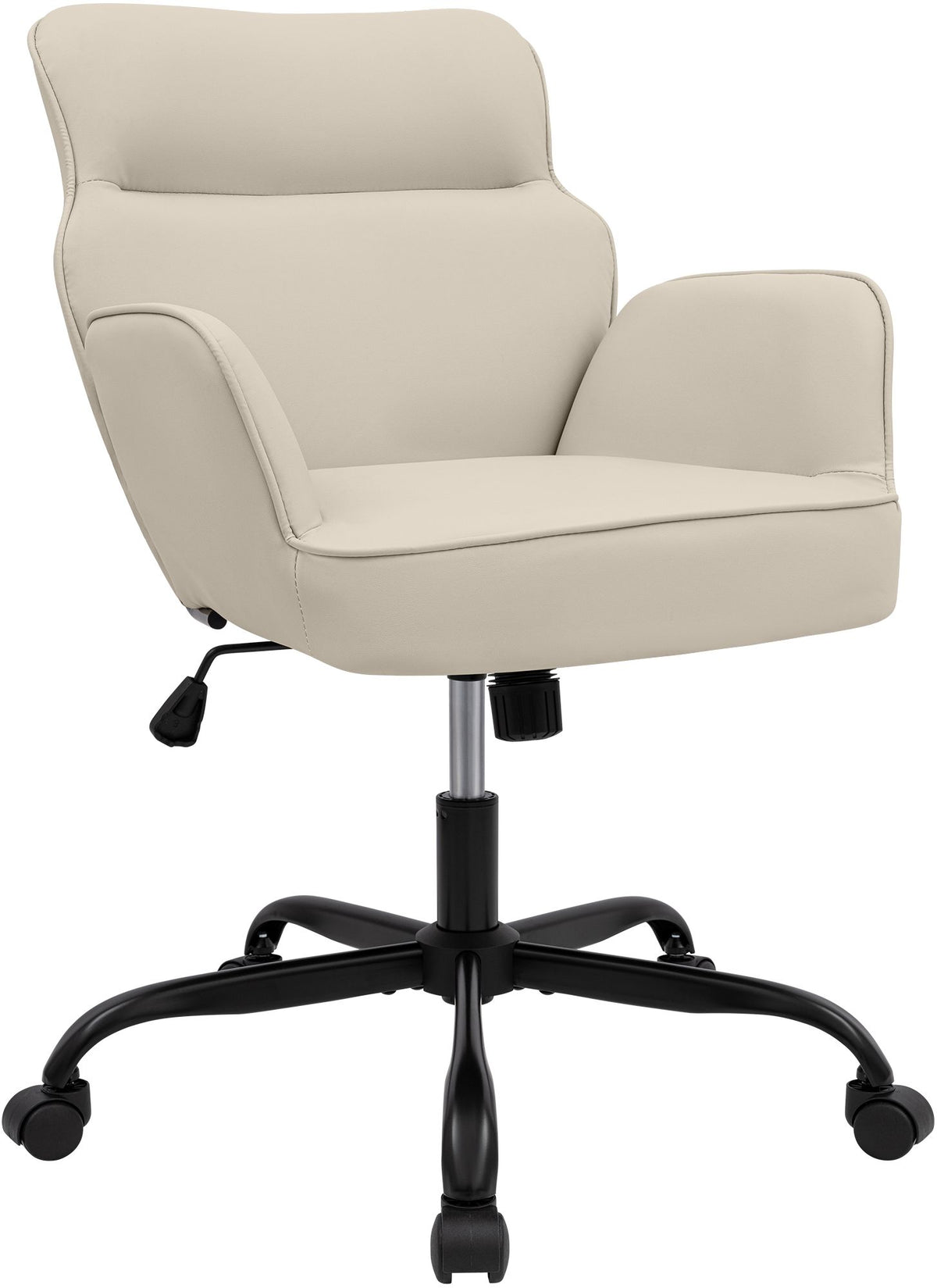 Bureaustoel Amado lederlook creme creme