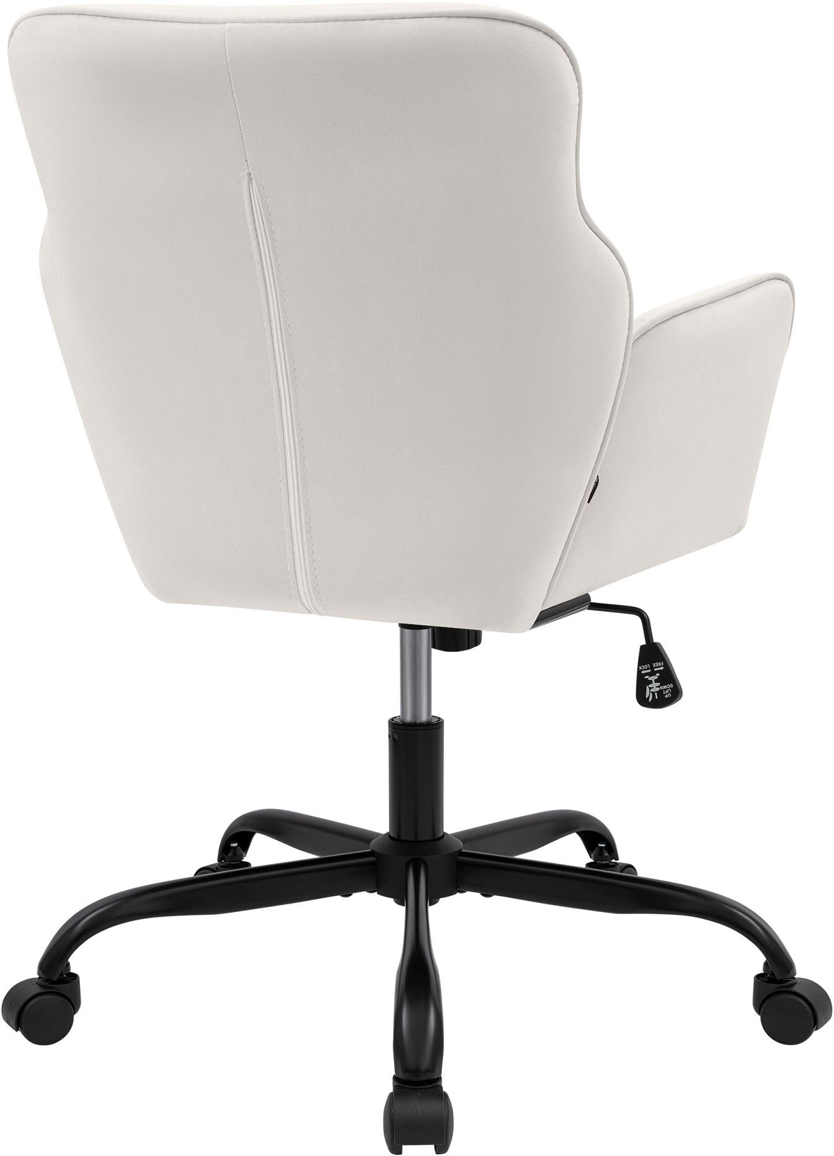 Bureaustoel Amado fluweel creme creme