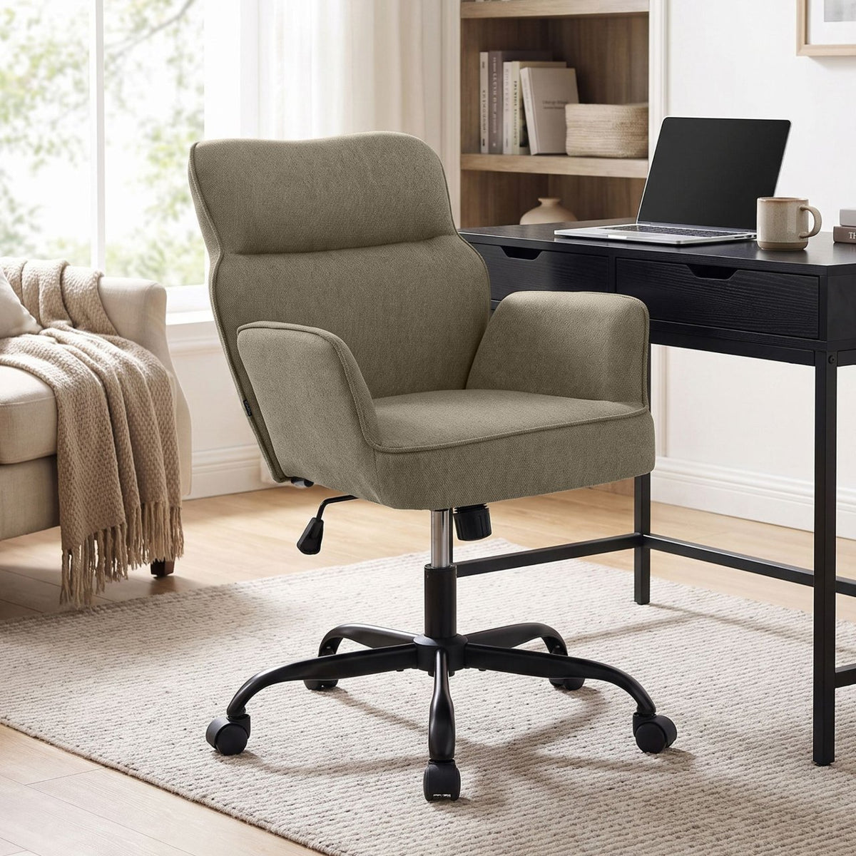 Bureaustoel Amado stof taupe taupe