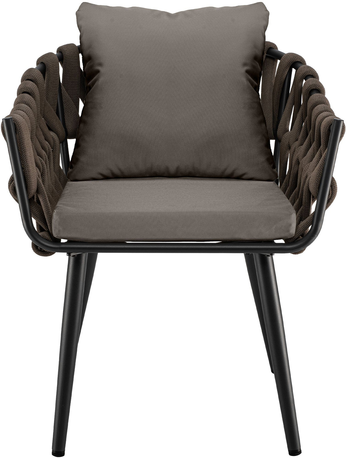 Tuinstoel Naxos taupe met zitkussen grijs grau