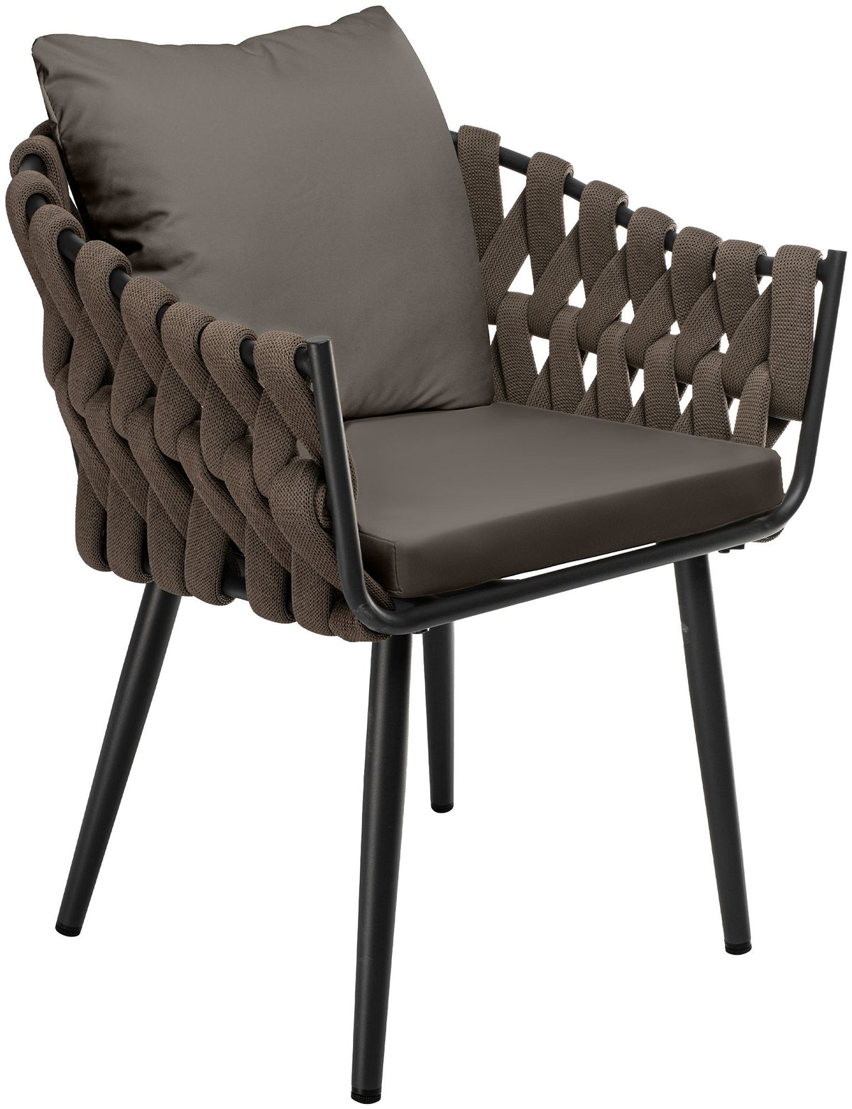 Tuinstoel Naxos taupe met zitkussen grijs grau