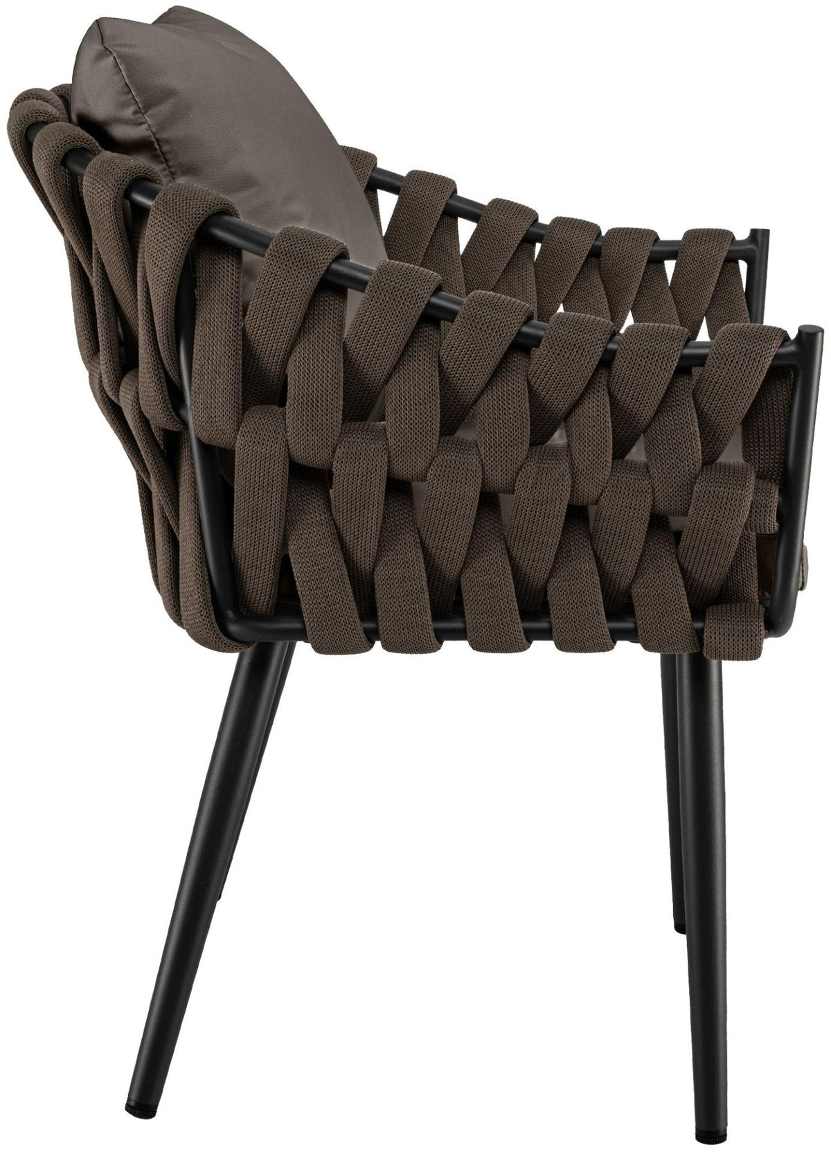 Tuinstoel Naxos taupe met zitkussen grijs grau