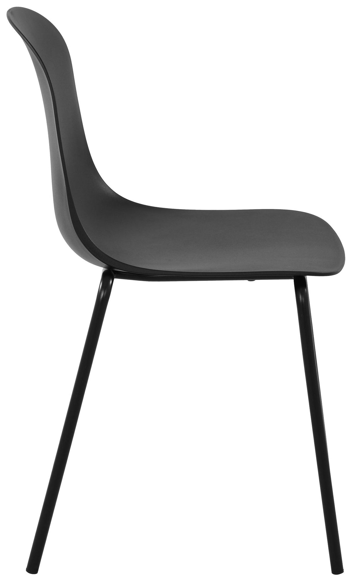 Set van 4 stapelstoelen Hardin zwart schwarz
