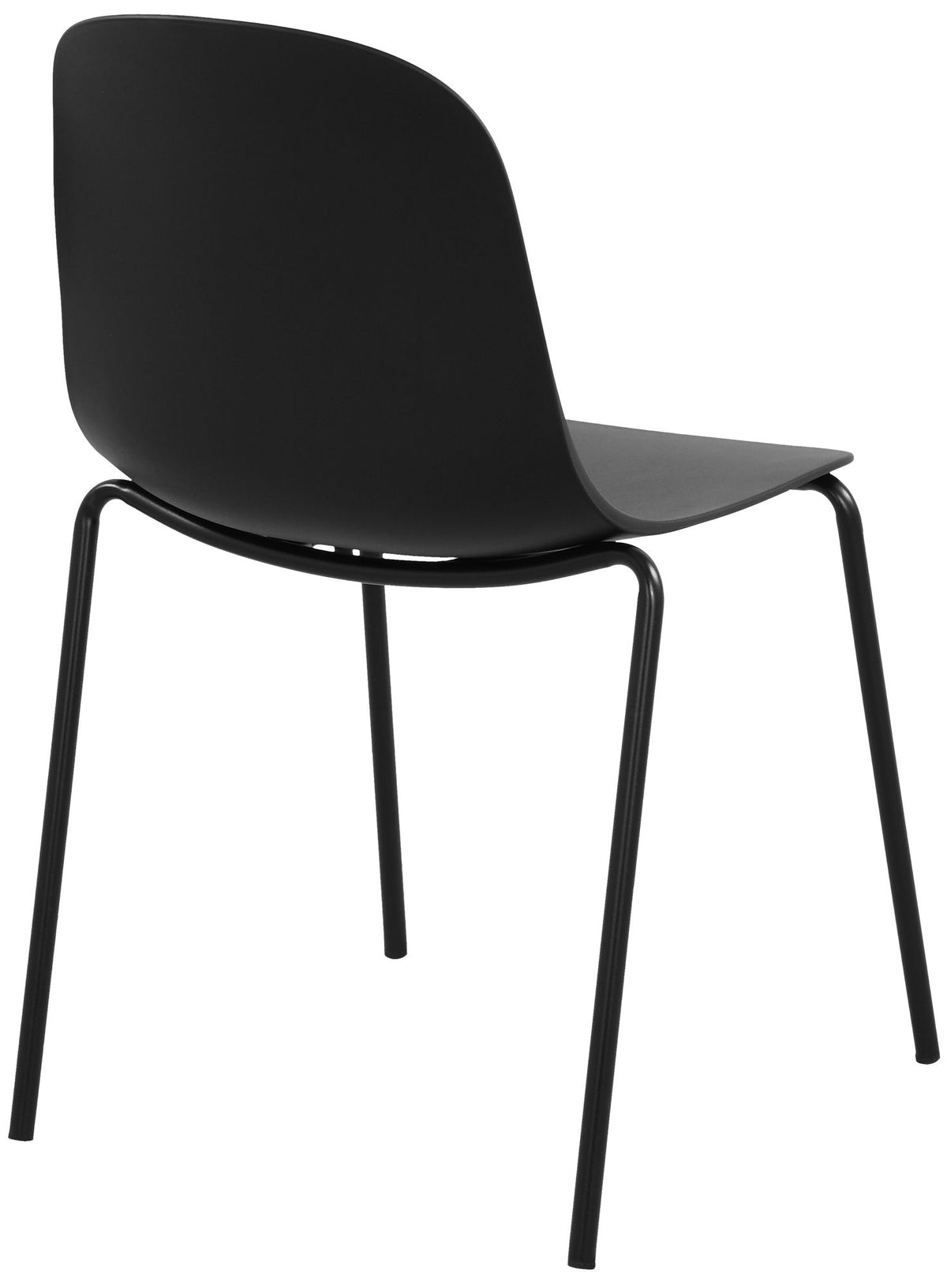 Set van 4 stapelstoelen Hardin zwart schwarz