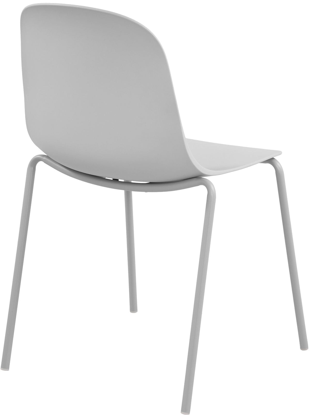 Set van 4 stapelstoelen Hardin licht grijs hellgrau