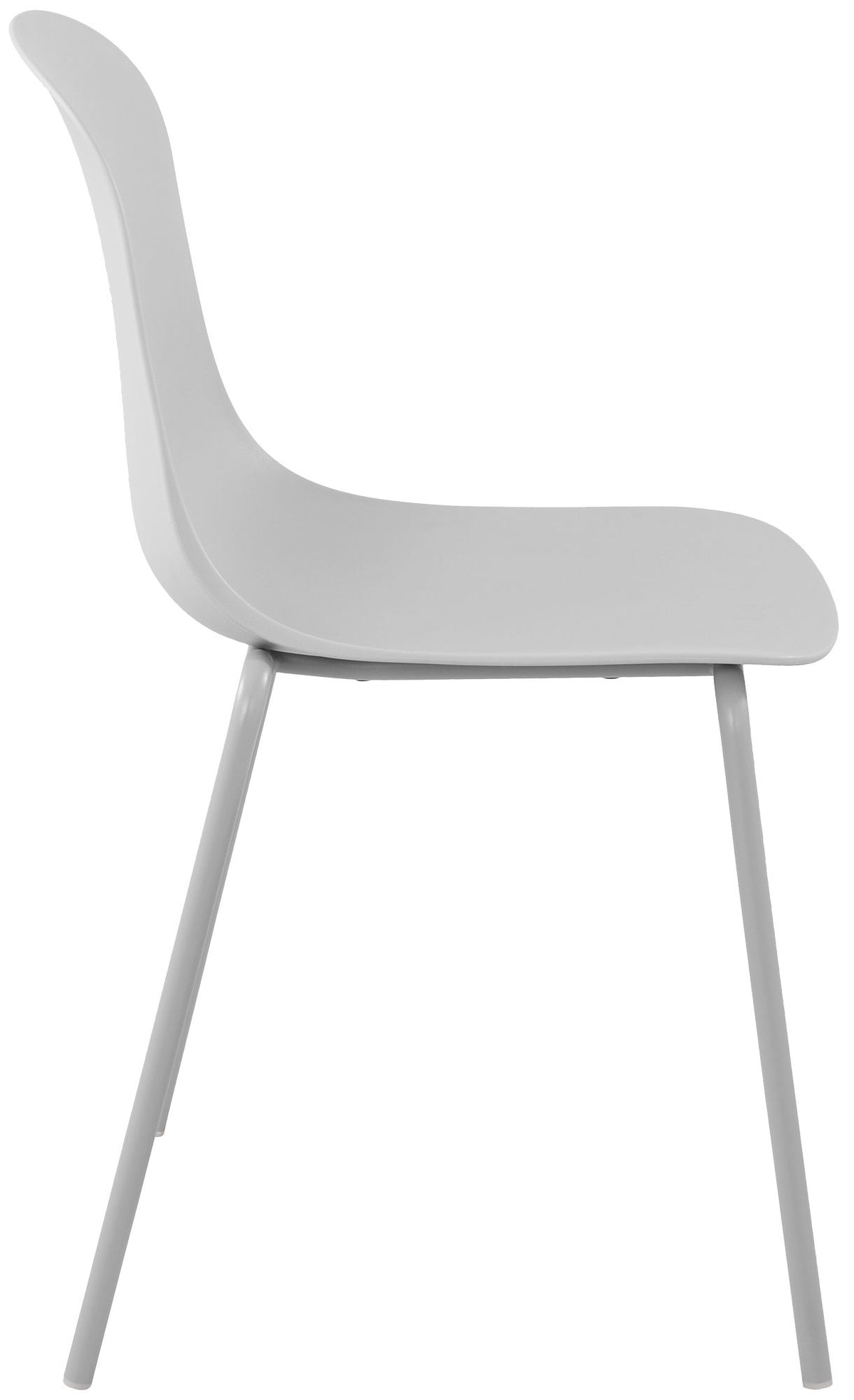 Set van 4 stapelstoelen Hardin licht grijs hellgrau