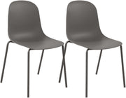 Set van 2 stapelstoelen Hardin taupe taupe