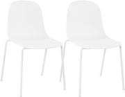 Set van 2 stapelstoelen Hardin wit weiß