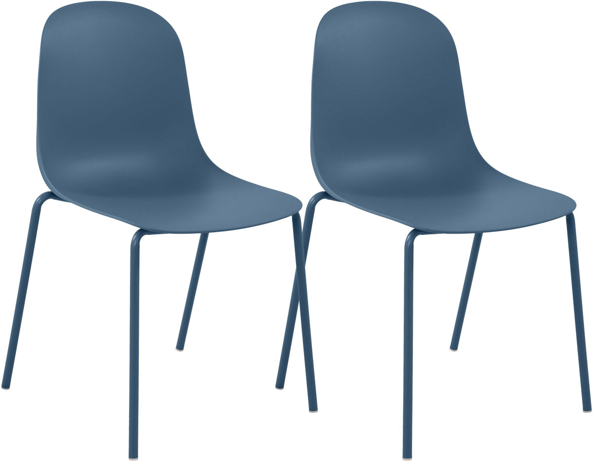Set van 2 stapelstoelen Hardin blauw blau
