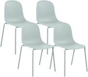 Set van 4 stapelstoelen Hardin turkis türkis